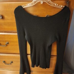 Black Off-the-Shoulder Sweater